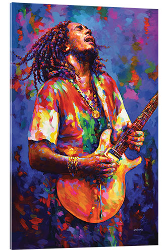 Acrylic print Bob Marley, Colourful