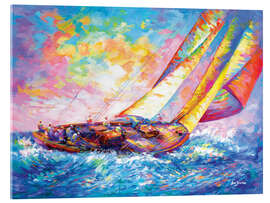 Cuadro de metacrilato Yacht on Colorful Seas