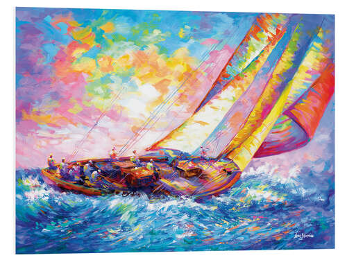 Foam board print Yacht on Colorful Seas