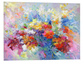 Foam board print Abstract bouquet of flowers