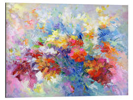 Magnettafel Abstrakter Strauß bunter Blumen