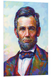 Tableau en PVC Abraham Lincoln Modern Portrait