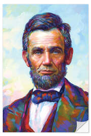 Vinilo para la pared Abraham Lincoln Modern Portrait