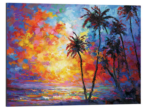 Aluminium print Sunset Beach