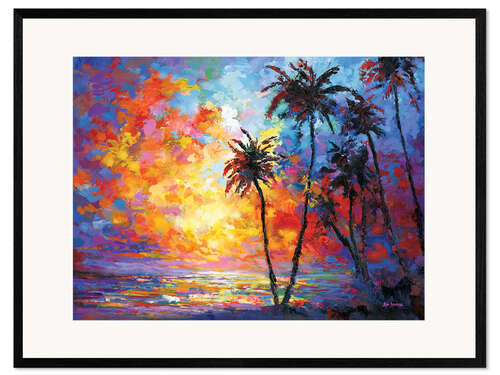 Innrammet kunsttrykk Sunset Beach