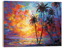 Quadro de madeira Sunset Beach