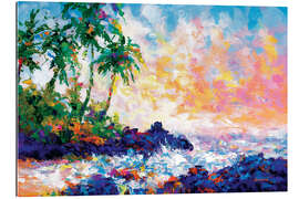 Tableau en plexi-alu Waves on a Tropical Beach