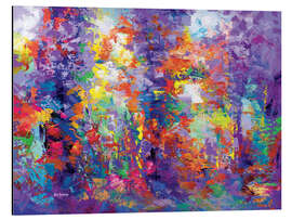 Tableau en aluminium Magical Colourful Forest