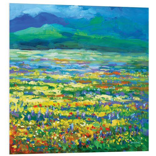 Foam board print Meadow of Wildflowers Colourful