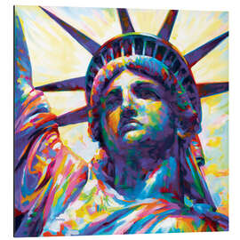 Aluminium print Lady Liberty Pop Art