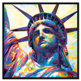 Gerahmter Kunstdruck Freiheitsstatue Pop Art