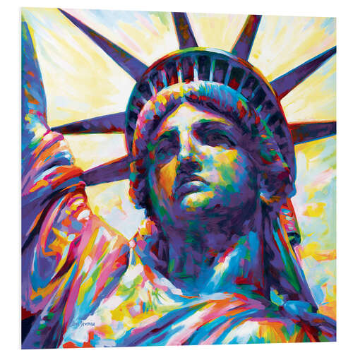 Foam board print Lady Liberty Pop Art