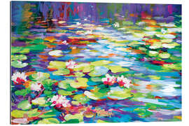 Quadro em plexi-alumínio Water Lilies Colourful