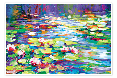 Poster Water Lilies Colourful