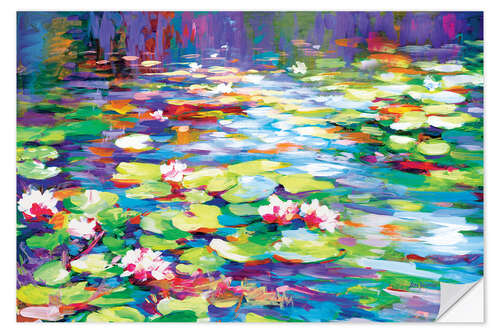 Wall sticker Water Lilies Colourful