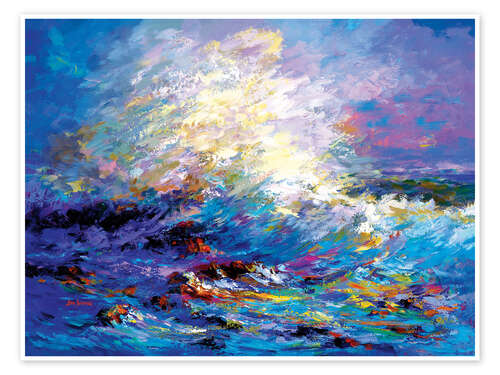 Poster Colourful Ocean Waves