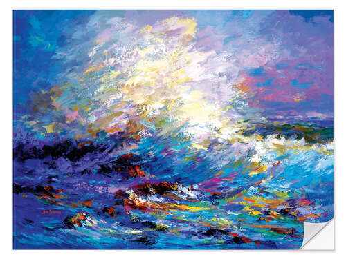 Naklejka na ścianę Colourful Ocean Waves