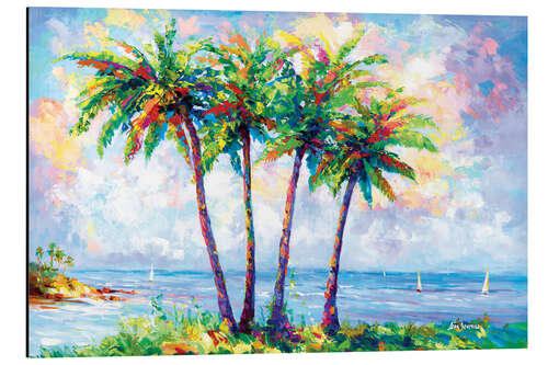 Tableau en aluminium Tropical Palm Trees I