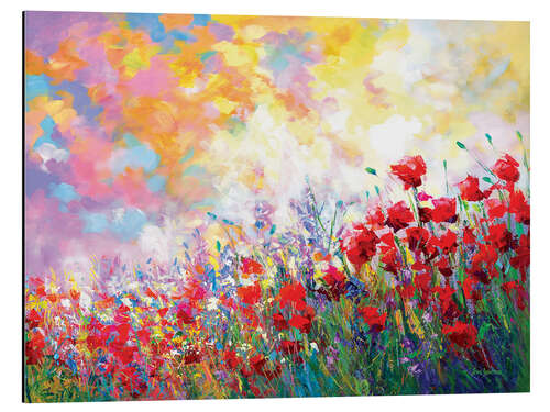 Aluminium print Colourful Wildflowers