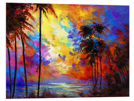 Foam board print Tropical Sunset Colourful