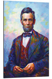 Aluminium print Abraham Lincoln Colourful