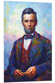 Foam board print Abraham Lincoln Colourful