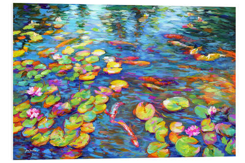 PVC print Koi Fish and Water Lilies