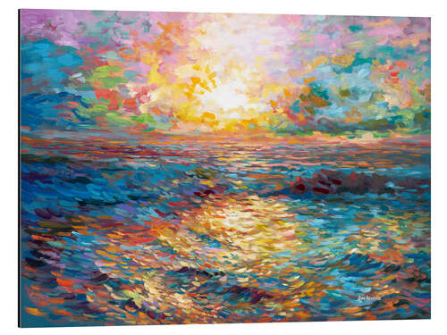 Aluminium print Colourful Sunset