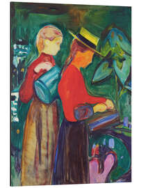 Magnettafel Mädchen beim Blumengießen