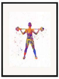 Gerahmter Kunstdruck Hanteltraining VIII