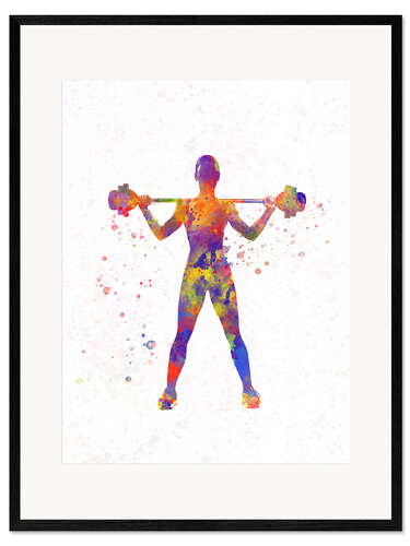 Framed art print Dumbbell exercise VIII