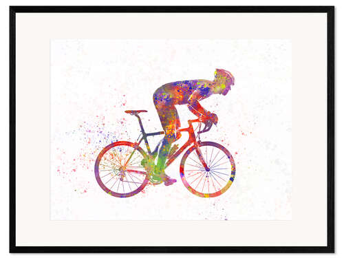 Impression artistique encadrée Cycling racer VIII