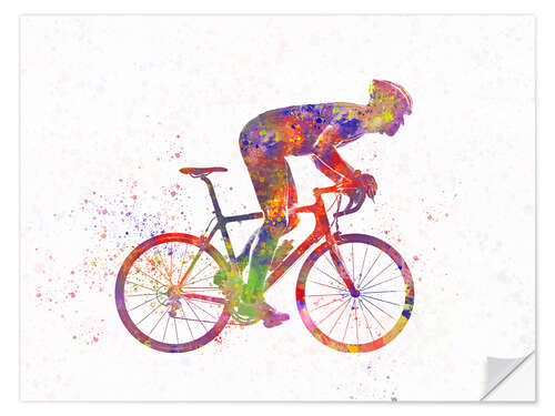 Selvklebende plakat Cycling racer VIII