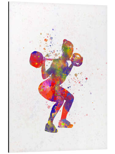 Aluminium print Dumbbell exercise IX