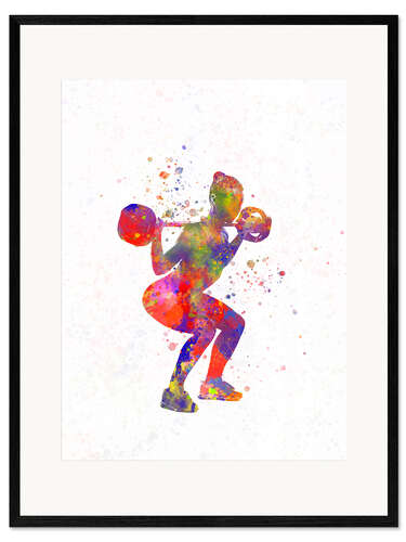 Framed art print Dumbbell exercise IX