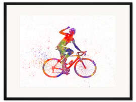 Gerahmter Kunstdruck Radrennfahrer VII