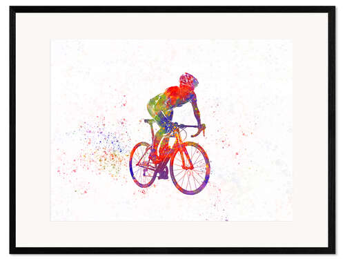 Impression artistique encadrée Cycling racer VI