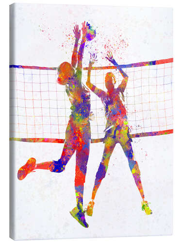 Canvas print Two volleyball players I