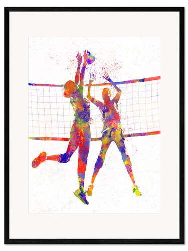 Impresión de arte enmarcada Two volleyball players I