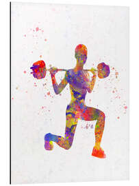 Aluminium print Dumbbell exercise X