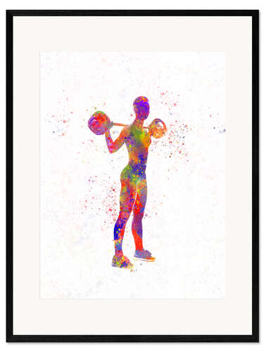 Impresión de arte enmarcada Dumbbell exercise XVI