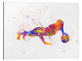 Magnettafel Fitnessübung mit einem Ball XII