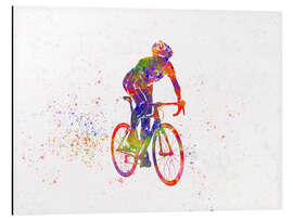 Aluminium print Cycling racer V