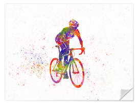 Sticker mural Cycling racer V