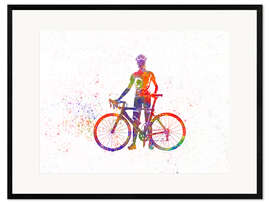 Impression artistique encadrée Cycling racer IV