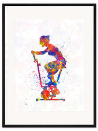 Gerahmter Kunstdruck Fitnessübung X