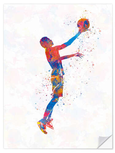 Selvklebende plakat Basketball player VIII