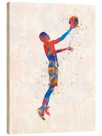 Quadro de madeira Basketball player VIII