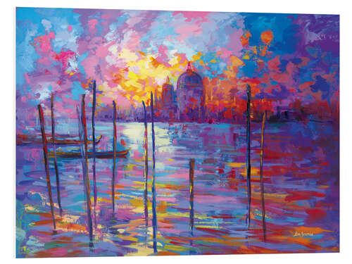 Foam board print Sunset in Venice