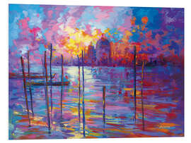 Foam board print Sunset in Venice